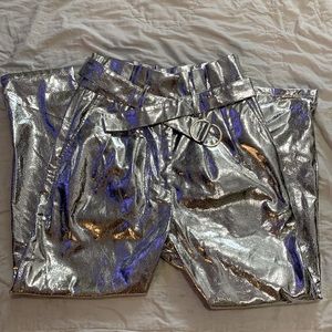 Glamour Silver Metallic Pants
